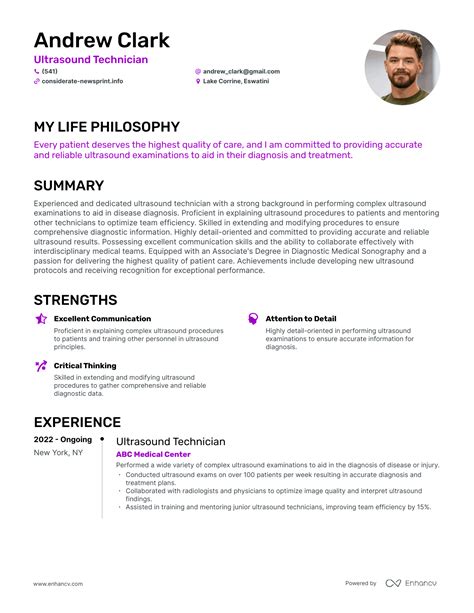 3 Ultrasound Technician Resume Examples And How To Guide For 2024