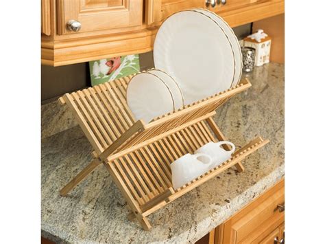 Bamboo Foldable Dish Drainer