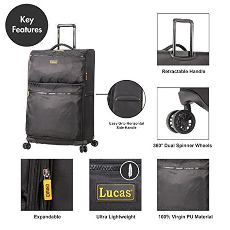 Lucas Ultra Lightweight Large Softside 28 Inch Expandable Luggage With