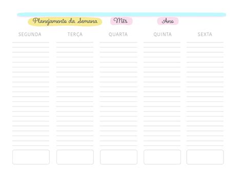 Planner Professor Colorido Planejamento Da Semana Fazendo A Nossa Festa