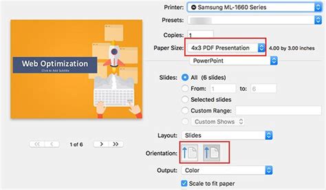 Borderless PDF Presentation Printing On A Mac