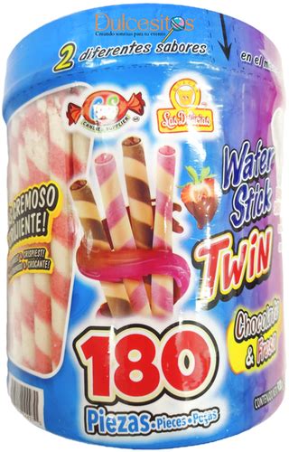 Wafer Stick Twin Chocolate Y Fresa G Dulcesitos