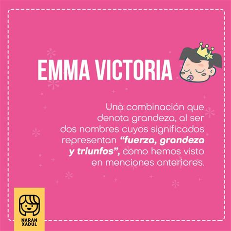 Significado Del Nombre Emma Victoria