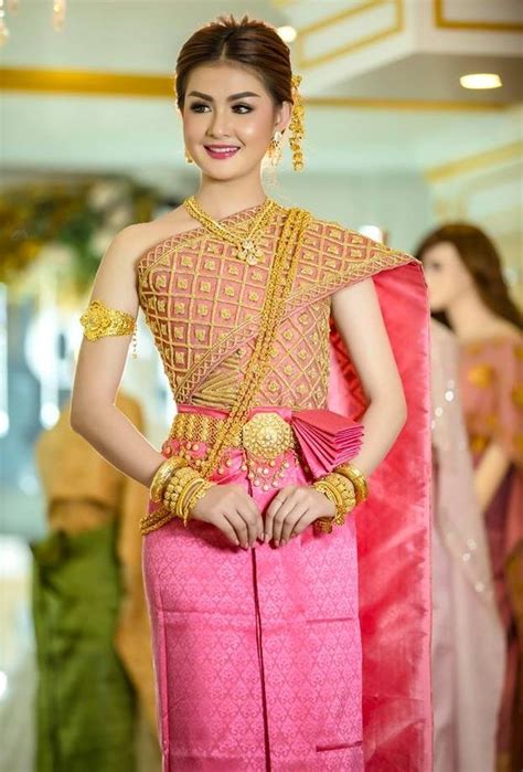 Khmer Wedding Costume Thai Traditional Dress Traditional Wedding