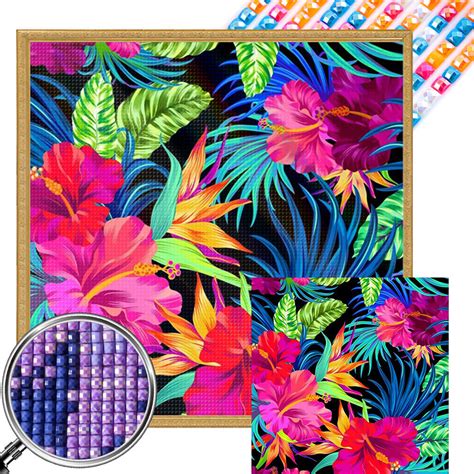 5D DIY Full Square Drill Diamond Painting Flowers In Bloom Kit Home