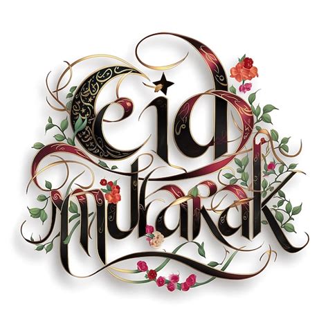 Premium Photo Eid Mubarak Typography Celebration