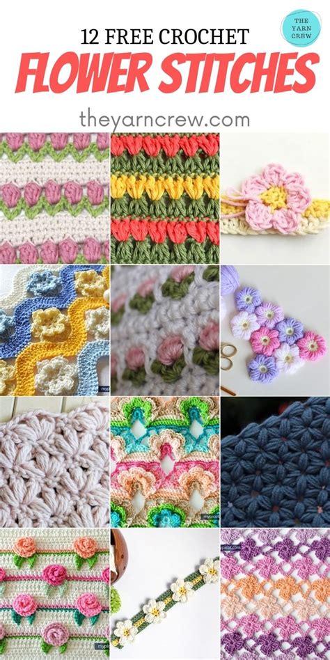 12 Beautiful Crochet Flower Stitches For Blankets The Yarn Crew