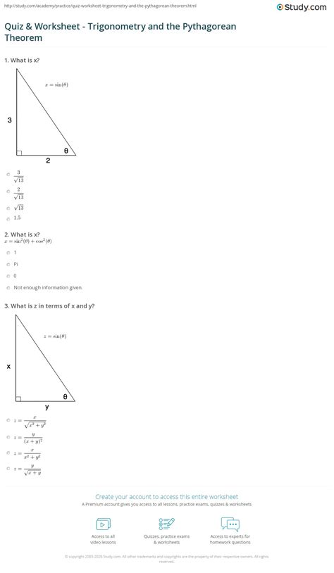 Pythagorean Theorem Worksheet With Answers