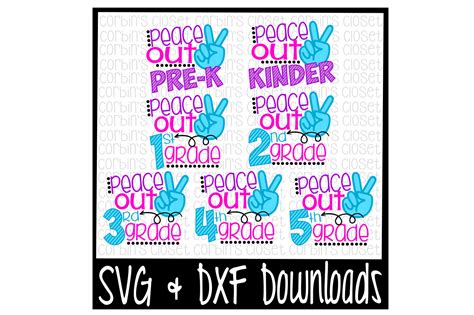 School Bundle Peace Out Bundle Cut Files By Corbins Svg Thehungryjpeg