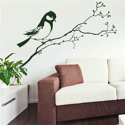 Bird On Branch Tree Wall Sticker Decal Art Transfer Graphic Stencil