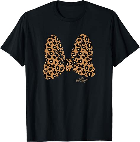 Disney Minnie Mouse Classic Leopard Print Bow T Shirt