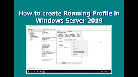 How To Create Roaming Profile In Windows Server Youtube