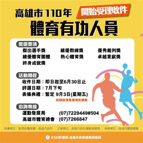 體育》高雄市體育有功人員表揚收件至6月30日 歡迎團體及個人推薦 麗台運動報