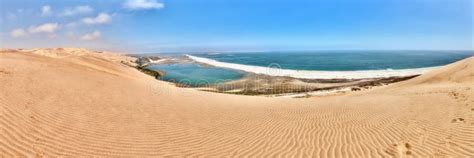 Aerial View on Sandwich Harbour in Namibia Stock Photo - Image of dune ...