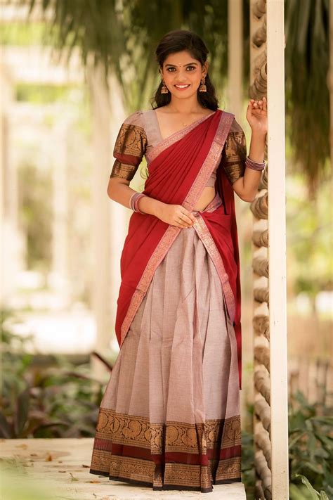 Pranika Dhakshu In Half Saree Photoshoot Stills South Indian Actress