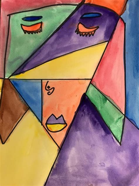 Picasso Cubist Portraits Using Complimentary Colors Art Lessons Cubism Art Picasso Portraits