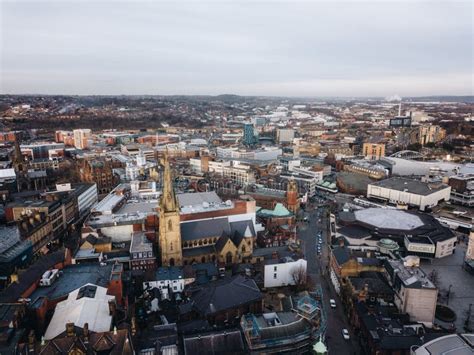 Sheffield City stock photo. Image of sheffield, drone - 111587578