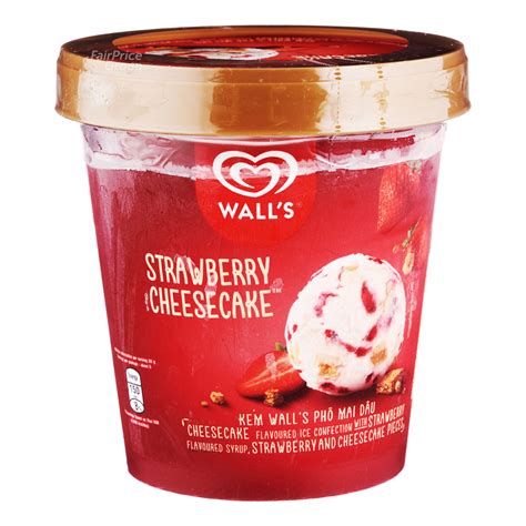 Wall S Selection Ice Cream Tub Strawberry Cheesecake Ntuc Fairprice