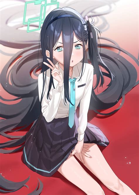 Safebooru 1girl Absurdly Long Hair Absurdres Aris Blue Archive