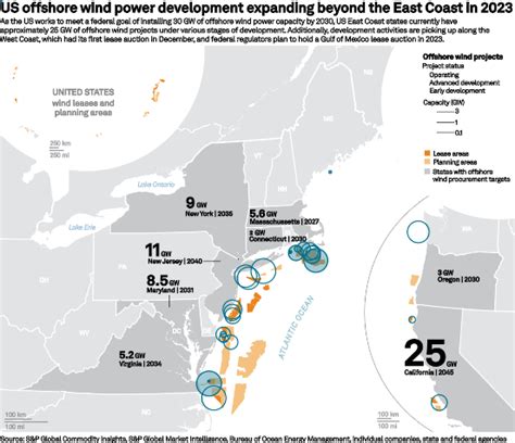 Us Offshore Wind Power Development Expanding Beyond The East Coast In 2023 Sandp Global