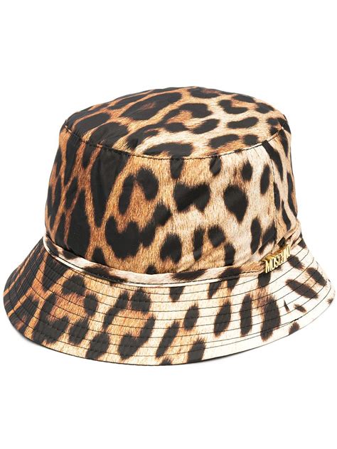 Moschino Leopard Print Bucket Hat Neutrals Editorialist