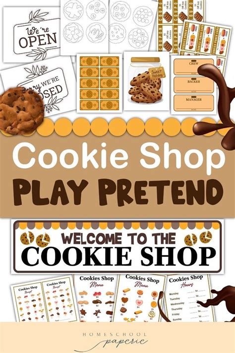 Cookie Shop Pretend Play Props Play Props Pretend Play Printables