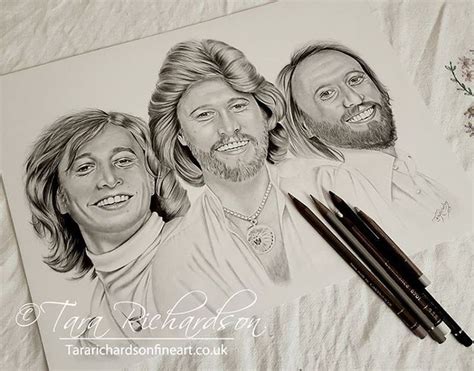 Bee Gees BeeGees Twitter Celebrity Caricatures Celebrity Drawings