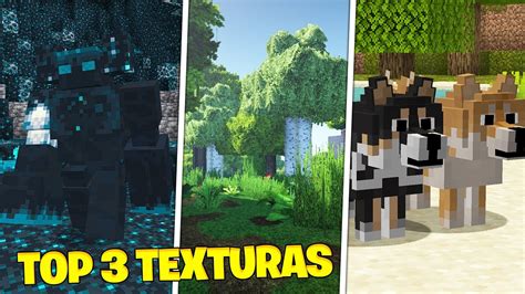 🔥 Top 3 Texturas Para Seu Minecraft Pe 1 19 Youtube