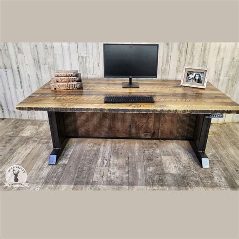 Buy Custom Made Reclaimed Barnwood Standing Desk Reclaimed Wood Desk