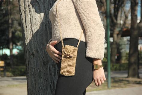 Crochet Cell Phone Crossbody Bag Cell Phone Bag Crossbody Etsy