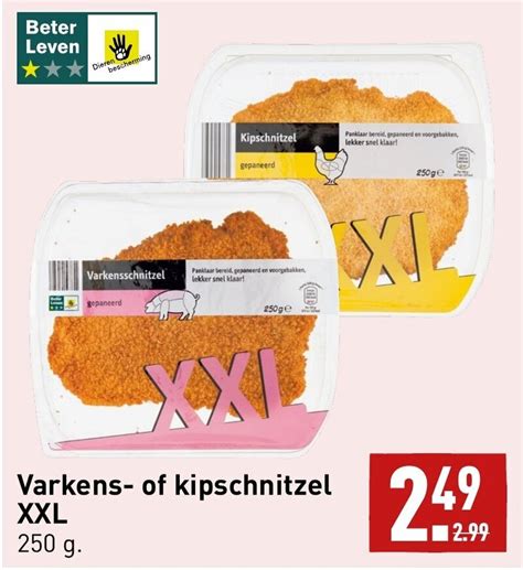 Varkens Of Kipschnitzel XXL 250g Aanbieding Bij ALDI