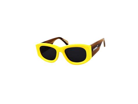 SASOM เครองประดบ Off White Joan Sunglasses In Yellow Havana