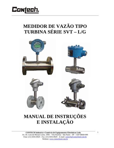 PDF MEDIDOR DE VAZÃO TIPO TURBINA SÉRIE SVT L G PDF fileOs