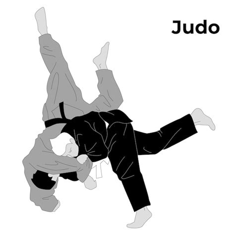 Judo De Artes Marciales Japonesas Vector Premium