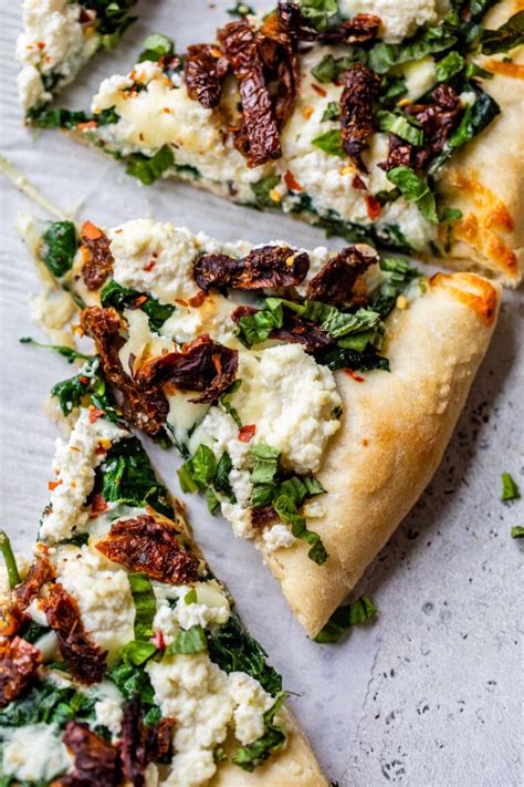 Ricotta Pizza With Spinach Easy Homemade Pizza