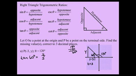 Right Triangle Trigonometry Finding The Missing Coordinates Youtube