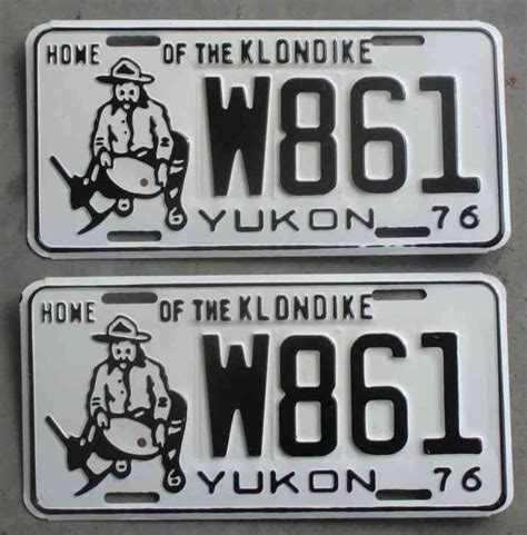 Pair Of 1976 Yukon Territory Canada License Plates