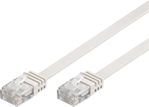 Flachkabel M Wei Ethernet Lan Patchkabel Gigabit Netzwerkkabel