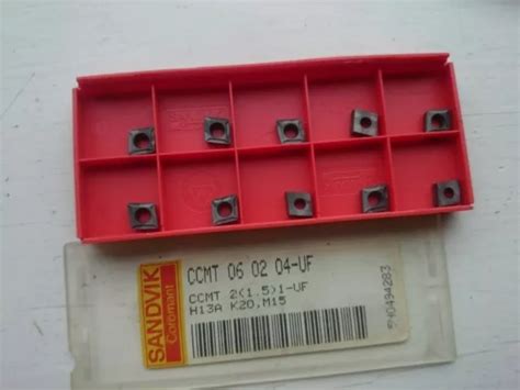 10 INSERTS EN Carbure Sandvik CCMT 06 02 04 UF H13A CCMT060204 En