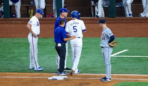 Rangers Star Ss Corey Seager Hamstring Not In Fridays Lineup Field