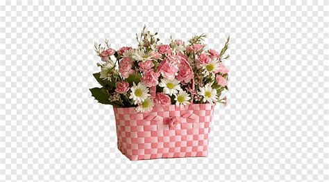 Colección flores pétalos surtidos en canasta png PNGEgg