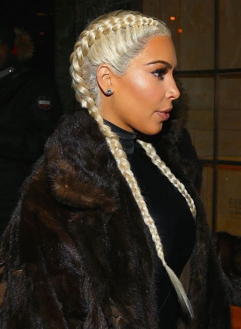 Kim Kardashian Braids Photos