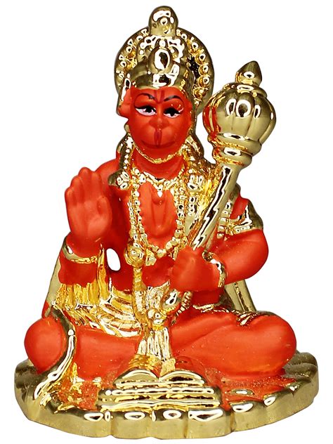 Buy Hanuman Ji Ki Murti In Blessing Posture With Gada Sitting Lord