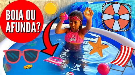 Desafio Boia Ou Afunda Na Piscina Youtube