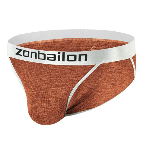 Zonbailon Brand Mens Briefs With Bulge Pouch Sexy Bikini Mens Underwear U Convex Design