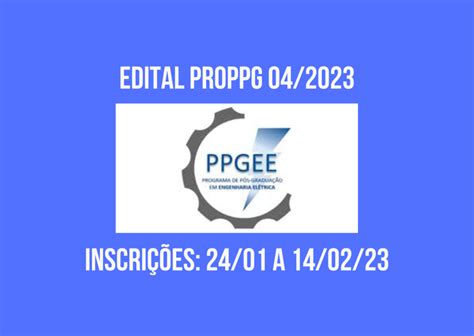 Pró Reitoria De Pesquisa E Pós Graduação Proppg Edital Proppg 04