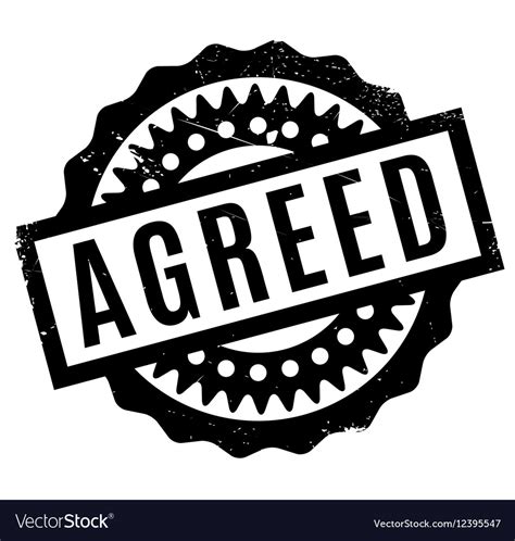 Agreed Rubber Stamp Royalty Free Vector Image Vectorstock