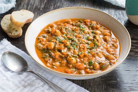 Spanish Chickpea And Spinach Stew Oil Free