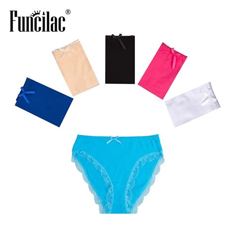 Funcilac Seamless Panties Woman Underwear Sexy Cotton Briefs High Waist