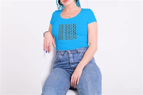 Sublimation T-shirt Mockup for Women Graphic by IRSHOP · Creative Fabrica